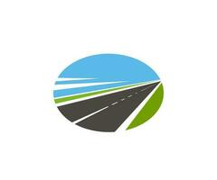 Road pathway, highway icons, path way route drive vector