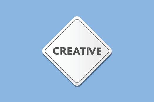 Creative text Button. Creative Sign Icon Label Sticker Web Buttons vector