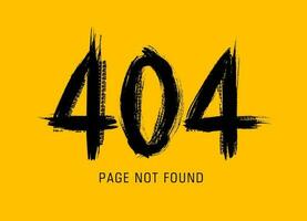 404 error, página no encontró en grunge estilo, vector