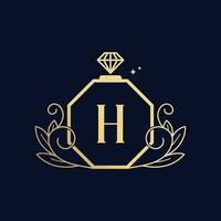 vector prima lujoso perfume logo h