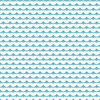 Sea and ocean blue waves simple seamless pattern vector