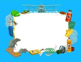 Frame with insects and pest control vector tools