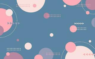 Simple geometric background with circle, triangle, dot and more vector