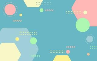 Geometric colorful background with polygon and circle vector