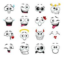 Face expression isolated vector feelings icons set