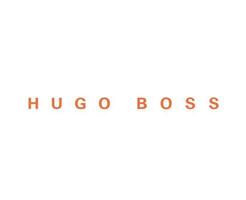 Hugo Boss Brand Clothes Symbol Logo Orange Design Sportwear Fashion Vector Illustration