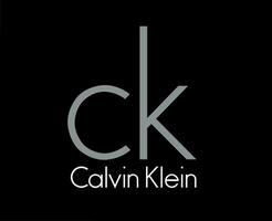 Calvin Klein Logo Symbol Brand Clothes With Name Design Fashion Vector Illustration With Black Background