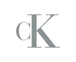 Calvin Klein Brand Clothes Logo Symbol Gray Design Fashion Vector Illustration