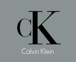 Calvin Klein Brand Clothes Symbol Logo Design Fashion Vector Illustration With Gray Background