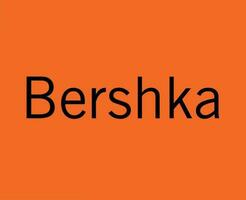bershka marca ropa logo símbolo negro diseño ropa deportiva Moda vector ilustración con naranja antecedentes