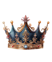 King Crown Watercolor Clipart ai generative png