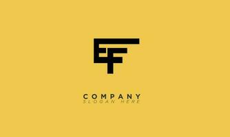 EF Alphabet letters Initials Monogram logo FE, E and F vector