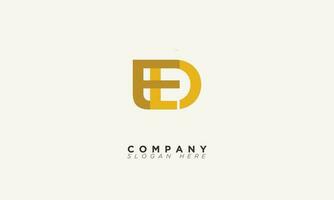 ED Alphabet letters Initials Monogram logo DE, E and D vector