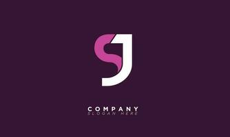 SJ Alphabet letters Initials Monogram logo JS, S and J vector