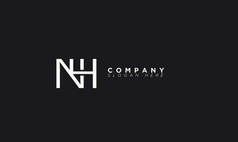 NH Alphabet letters Initials Monogram logo HN, N and H vector