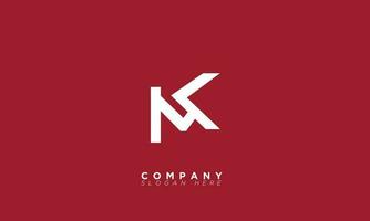 MK Alphabet letters Initials Monogram logo KM, M and K vector