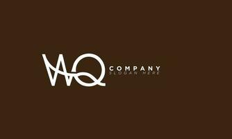 WQ Alphabet letters Initials Monogram logo QW, W and Q vector