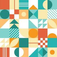 Abstract light square geometric background in retro style vector