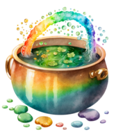 Cute Pot Of Gold Patrick Day png