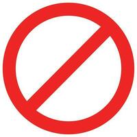 Ban sign red vector
