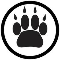Monochrome icon foot print animal vector