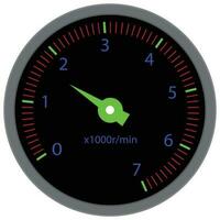 Tachometer dashboard device vector