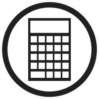 Device calculator icon black white vector