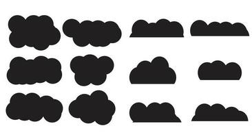 Abstract form shape cloud set vector