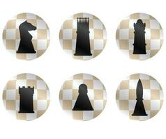 Chess figure icons vector