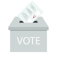 votación caja diseño plano votar vector