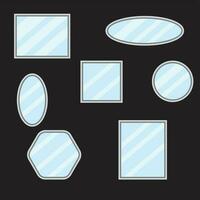 Mirror set design form vector