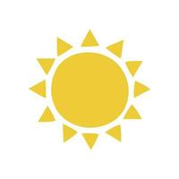 sun in trendy flat style. vector illustration. simple forms