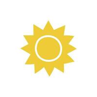 sun in trendy flat style. vector illustration. simple forms