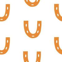 seamless pattern with lucky horseshoe. vector illustration in trendy flat style.