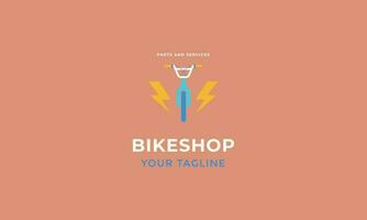 bicycle logo template vector flat design