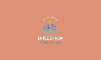 bicycle logo template vector flat design