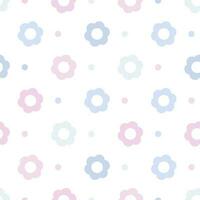 Simple seamless pattern with flowers. Cute spring pattern. vector
