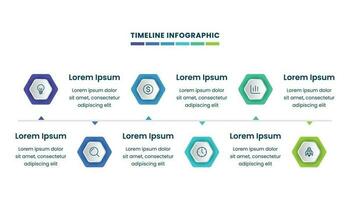 Timeline process infographic template design with icons, six steps or options. Infographic or business presentation and report. vector