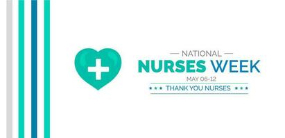 National Nurses Week background or banner design template celebrated in may vector