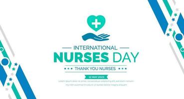 International Nurses Day background or banner design template celebrated in 12 may. vector