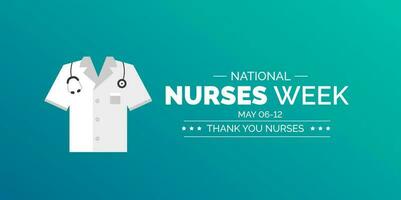 National Nurses Week background or banner design template celebrated in may vector