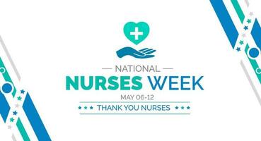 National Nurses Week background or banner design template celebrated in may vector