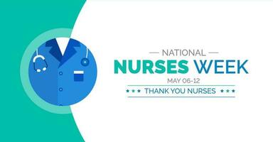 National Nurses Week background or banner design template celebrated in may vector