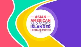 Asian American and Pacific Islander Heritage Month background or banner design template celebrate in may. vector