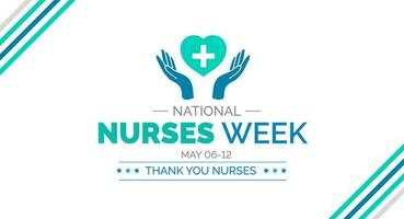 National Nurses Week background or banner design template celebrated in may vector