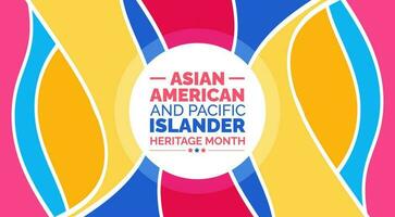 Asian American and Pacific Islander Heritage Month background or banner design template celebrate in may. vector