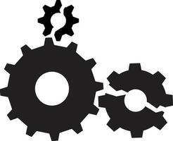 broken cog icon on white background. disruption icon broken gear wheel symbol. broken machine mechanism sign. flat style. vector