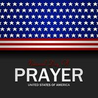 National day of prayer in United States. Suitable for Poster, Banners, background and greeting card. vector