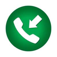 Circle Incoming Call Button vector