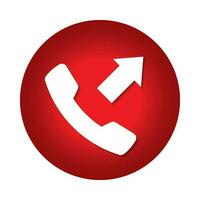 Circle Outgoing Call Button vector